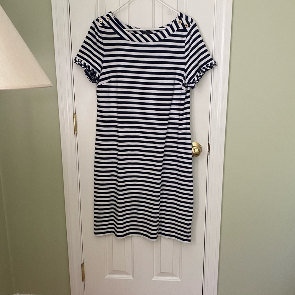 Talbots striped cotton dress